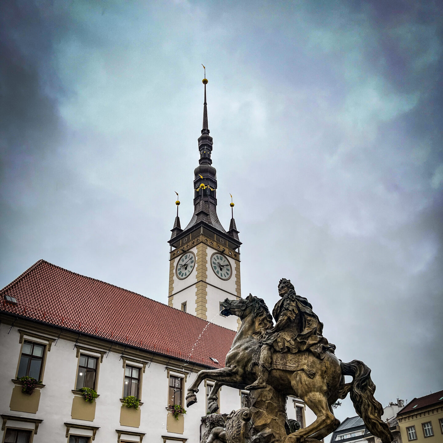 Caeser’s Fountain (Caesarova kašna) and Olomouc Town Hall, Olomouc, Czechia  [Photography]