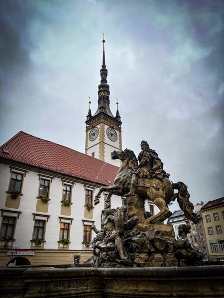 Caeser’s Fountain (Caesarova kašna) and Olomouc Town Hall, Olomouc, Czechia