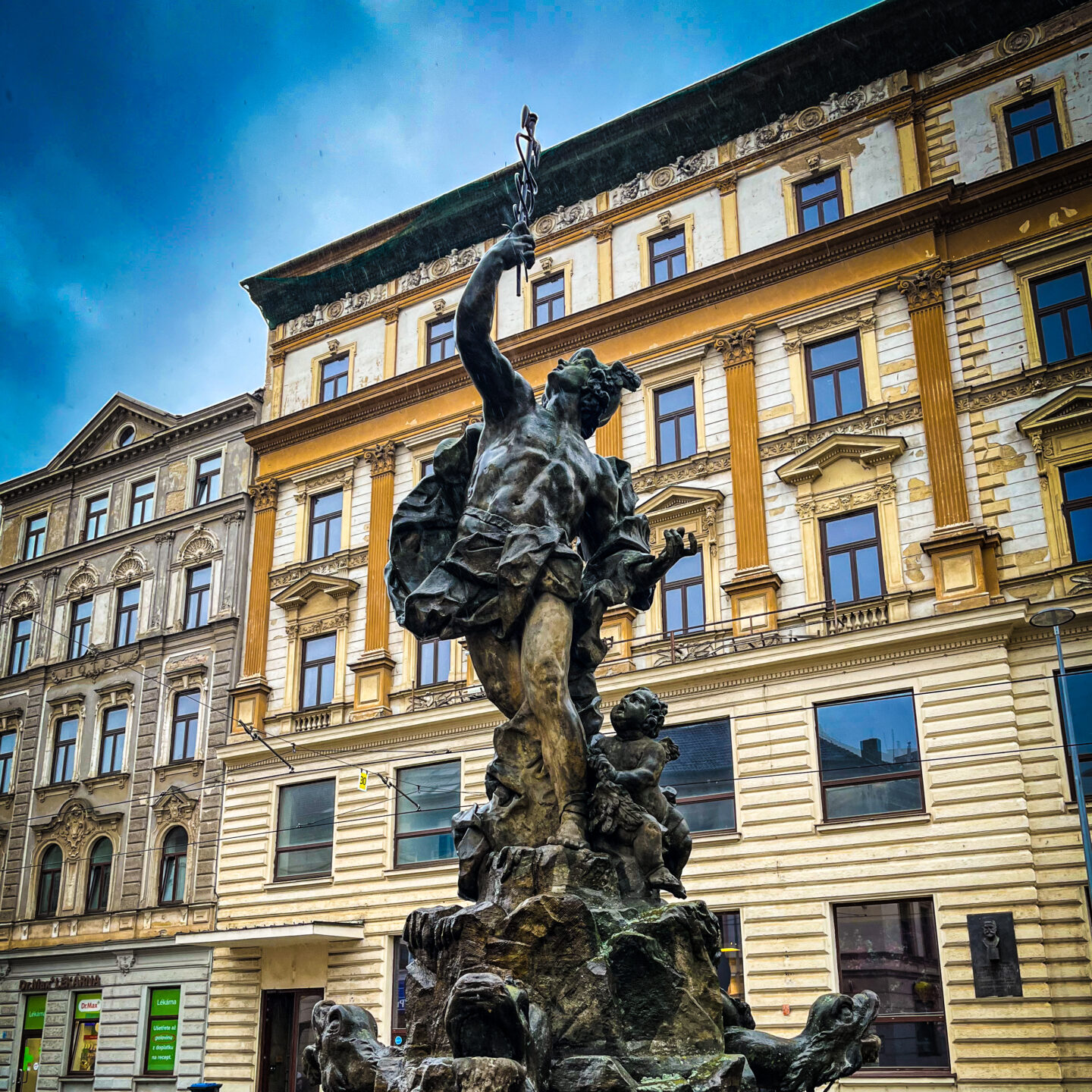 Hercules Fountain (Herkulova Kašna) and Olomouc Town Hall, Olomouc, Czechia [Photography]