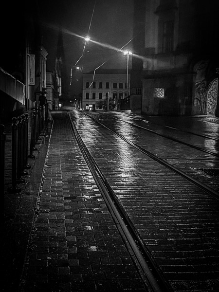 A Rainy Night in Olomouc Street Scene 25, Olomouc, Czechia