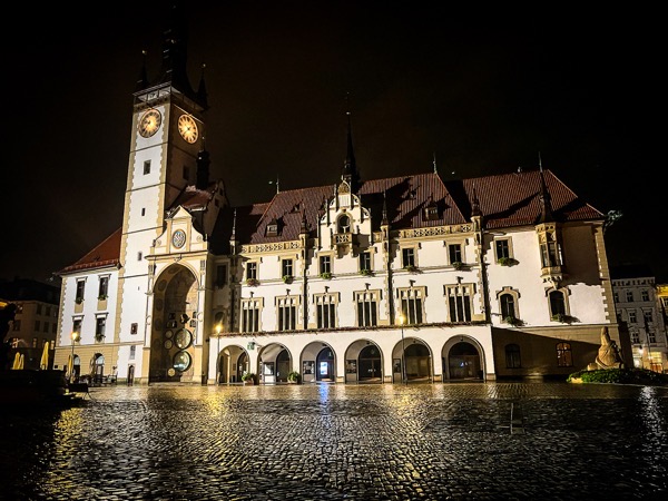 Town Hall on A Rainy Night in Olomouc Street Scene 27, Olomouc, Czechia [Prints Available]