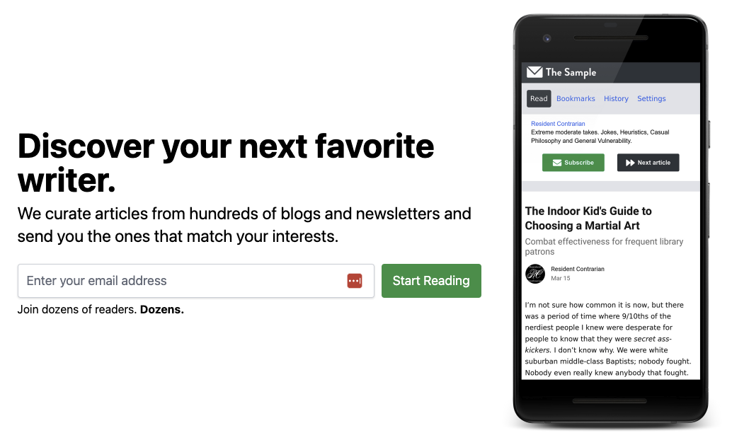 TheSample.AI – Customize Newsletter Recommendations [Shared]