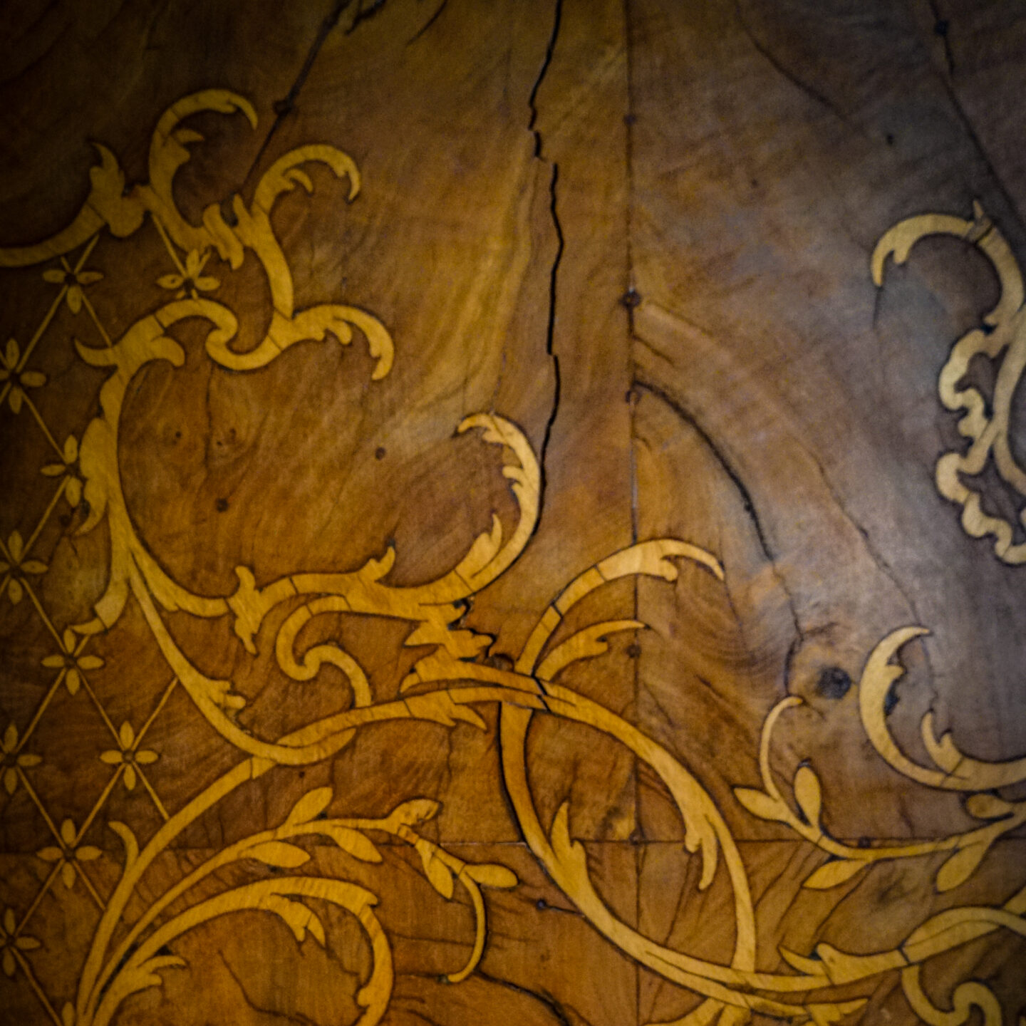 Marquetry Wall Panel Detail, Palazzo Biscari 12, Catania, Sicily, Italy Photography]