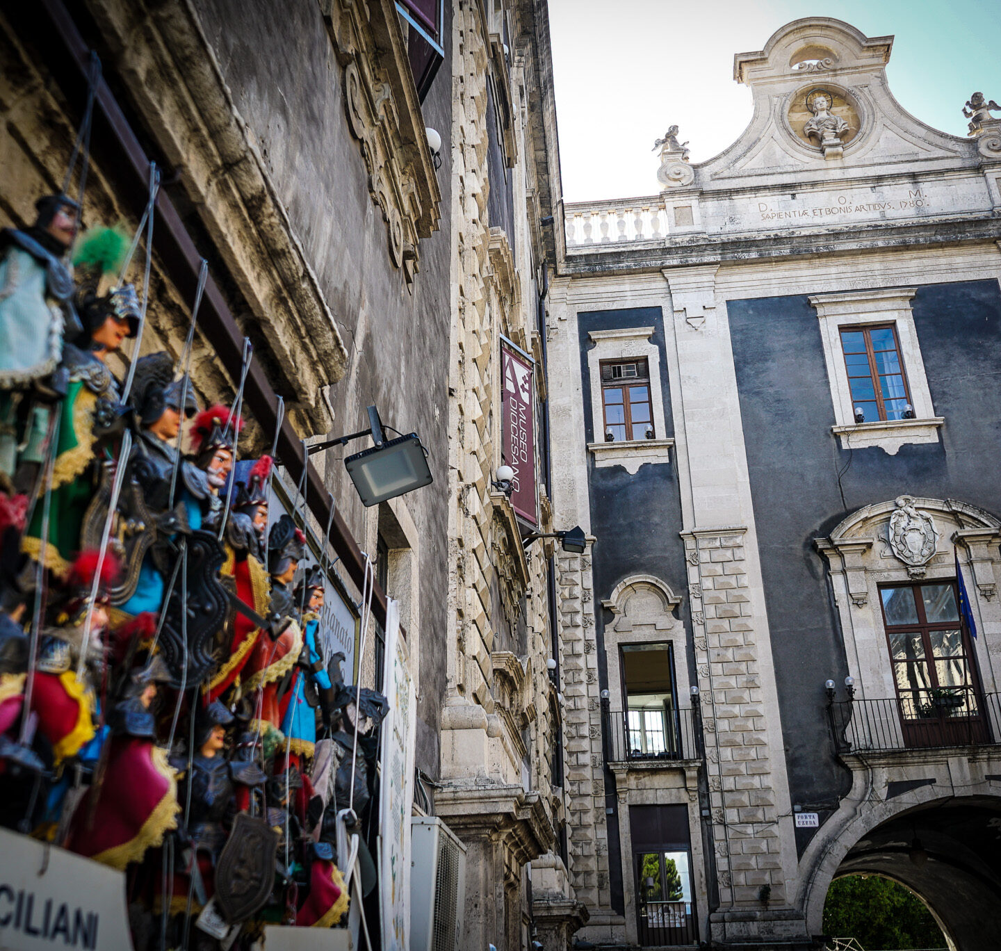 Porta Uzeda with Traditional Sicilian Puppets, Catania, Sicily, Italy [Photography] [Prints available]