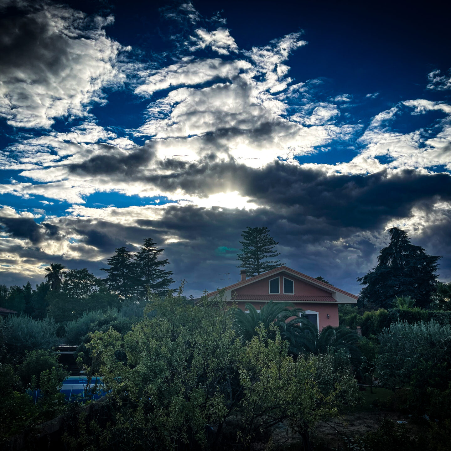 Afternoon Sun and Clous, Mascalucia, Sicily, Italy [Photography]