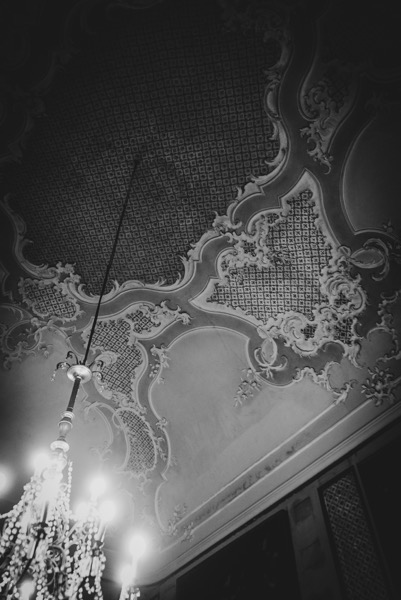 Ceiling, Palazzo Biscari 3, Catania, Sicily, Italy (Color/B&W)