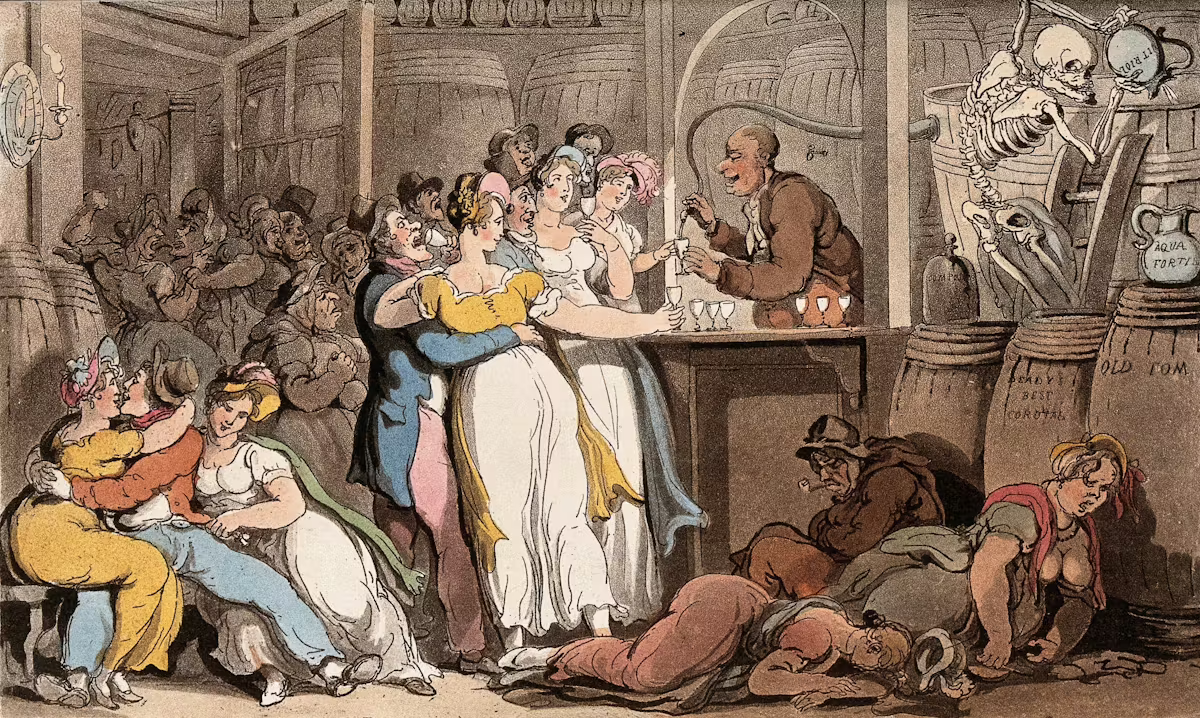 Liquid Bewitchment: Gin Drinking in England, 1700–1850 via The Public Domain Review [Shared]