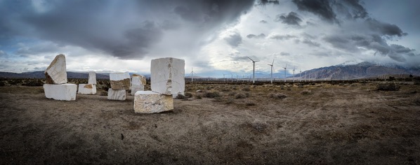 The act of being together by Jose Dávila Panorama, Desert X 2025, Coachella Valley, California