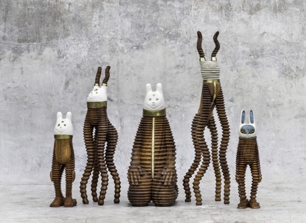 Mysterious Creatures Emerge from Recycled Materials in Sculptures by Spencer Hansen via Colossal [Shared]