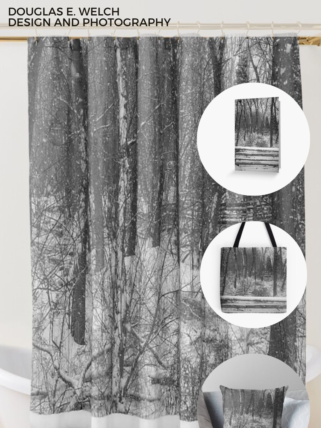 New Design: Winter Woods, Ohio Prints and Products – “A peaceful touch of nature for the holiday season.”