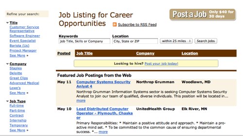 Career jobs