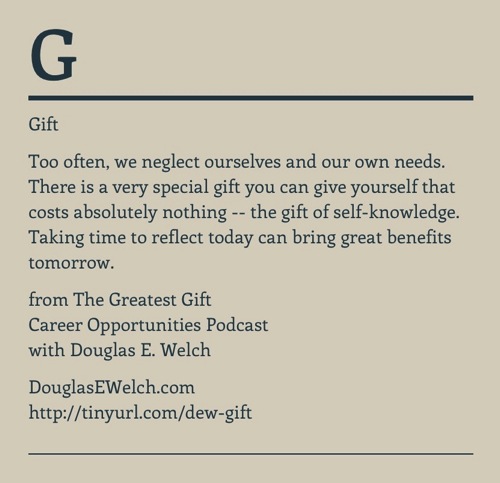 Too often, we neglect ourselves and our own needs…from the Career Opportunities Podcast