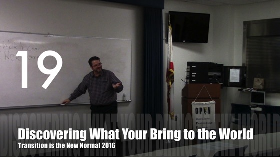 Discover What You Bring to the World from Transition is the New Normal 2016 