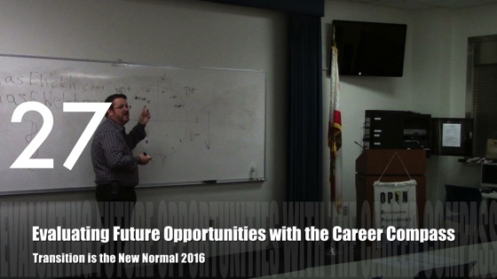 Evaluating Future Opportunities with the Career Compass from Transition is the New Normal 2016 