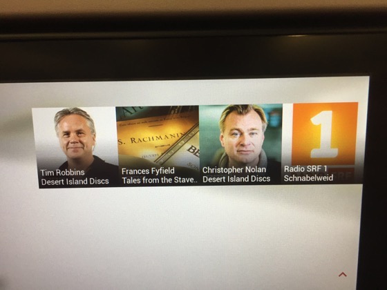Swiss Air had podcasts! via Instagram