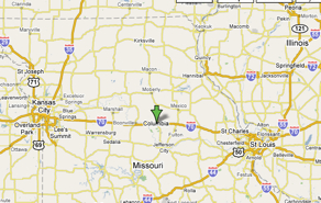 Google Map of Columbia, MO