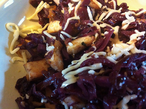 New Food: Fried Radicchio with Chicken Breast – Leftover Mashup