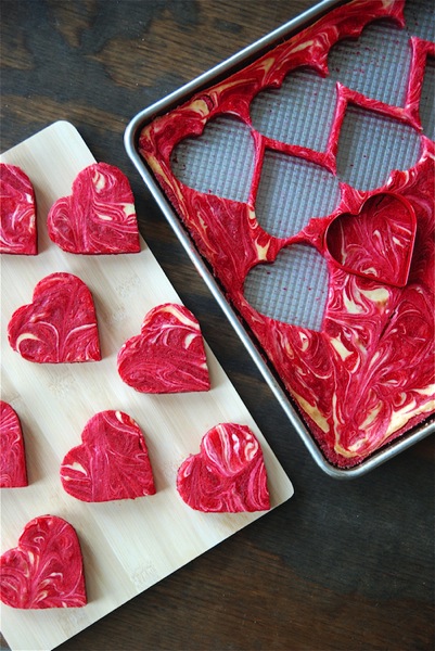 14 Hours of Valentine’s Day #12: Marbled Red Velvet Cheesecake Brownies from The Novice Chef