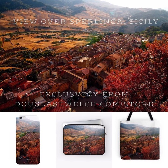 Bring home these “View Over Sperlinga, Sicily” products exclusively from Douglas E. Welch via Instagram [Photo]