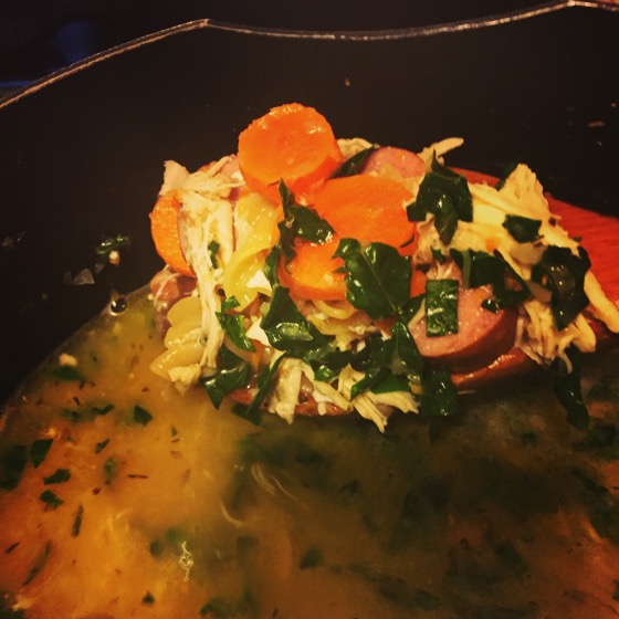 Homemade chicken soup for dinner via Instagram [Photo]