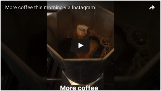 More morning coffee via Instagram Stories [Video]