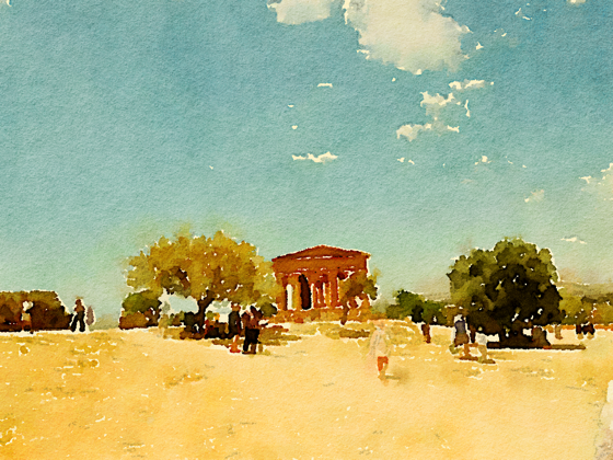 Valli dei Templi Watercolor, Agrigento, Sicily, Italy via Instagram [Photo]