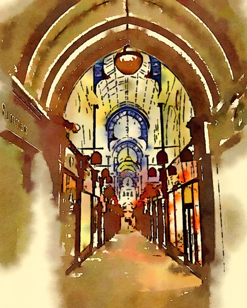 Arcade, Leeds, UK (Watercolor)