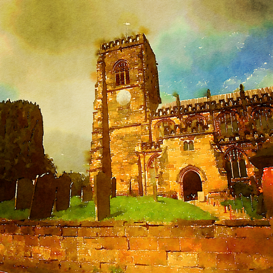 St. Mary’s Church, Thirsk, Yorkshire, UK [Watercolor]