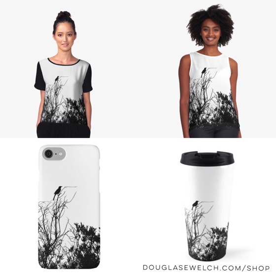 Get these “Bird Sentinel” Tops, iPhone Cases, Travel Mugs and Much More!