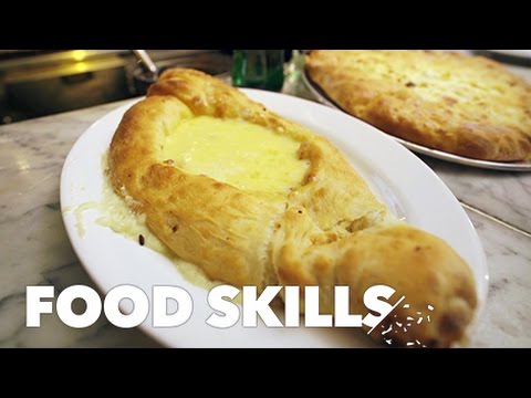 On YouTube: Khachapuri Is the Georgian Cheese Boat of Your Dreams | Food Skills