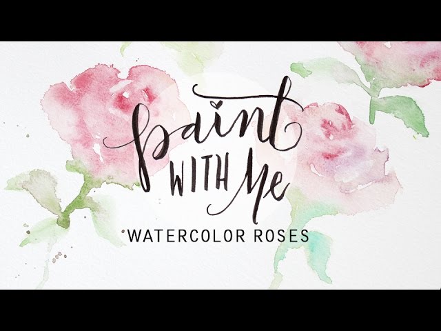 On YouTube: PAINT WITH ME: Watercolor Roses Tutorial (Easy, Beginner Painting)