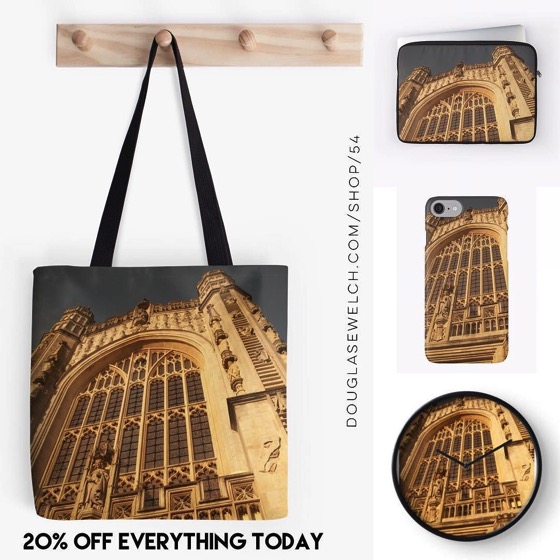 20% OFF EVERYTHING TODAY! – Bath Abbey Totes, Smartphone Cases, Clocks and Much More