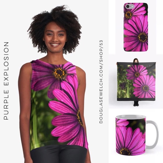 Purple Explosion Scarves, Smartphone Cases, Mugs and Much More!