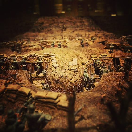 WWI Battlefield Miniature Diorama via Instagram