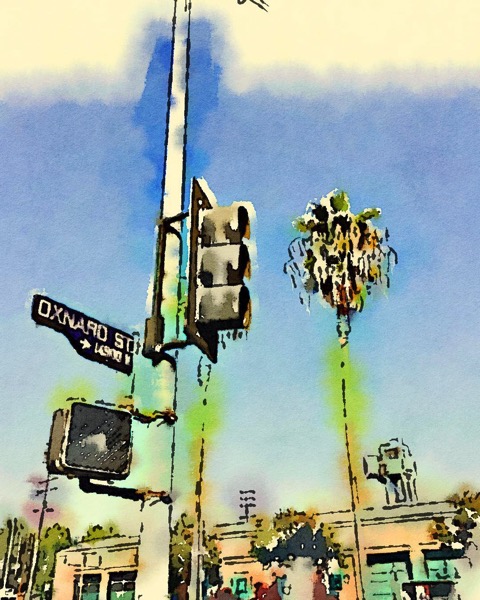 LA/SFV Street Scene Watercolor via Instagram