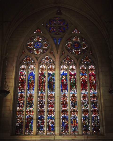 Stained Glass, St. Paul’s Cathedral, Dunedin, New Zealand via Instagram