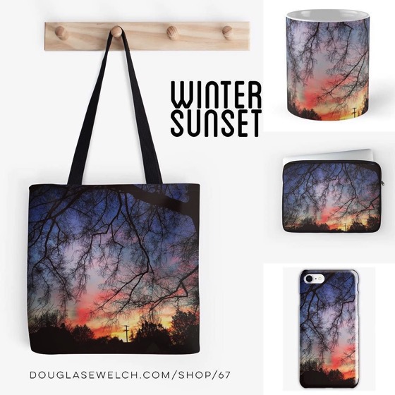 Winter Sunset Totes, Mugs, Smartphone Cases and More!