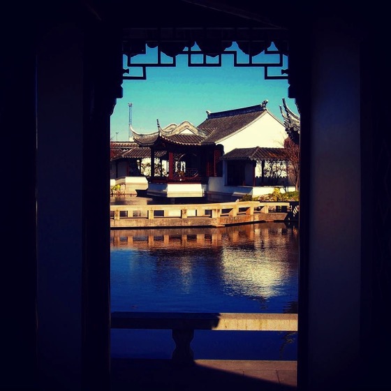 View towards garden entrance, Dunedin Chinese Garden via Instagram