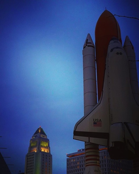 Little Tokyo, Space Shuttle Challenger Memorial and LA City Hall via My Instagram