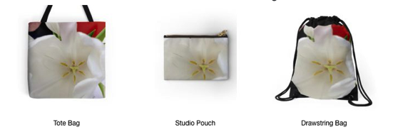 Spring is Here! – Get these Glowing White Tulip Cards, Pillows, Cases, Totes and More!