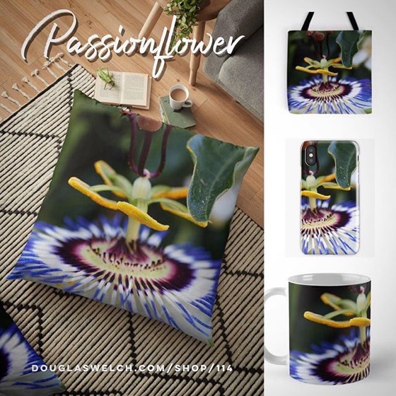 Get These Striking Passionflower Floor Pillows, Totes, iPhone Cases, and more!