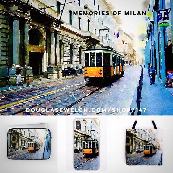 NEW DESIGN – Memories of Milan on iPhone Cases, Totes, Laptop Sleeves and Much More!