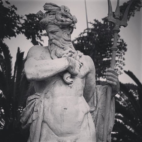 Poseidon/Neptune Sculpture, Huntington Library, Art Collections and Botanic Gardens, San Marino, California via Instagram