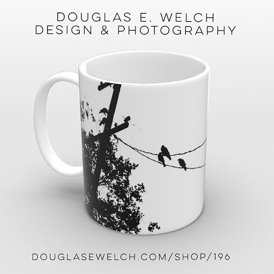 Get These Crows On A Wire on Mugs, Phone Cases, Totes, Notebooks and More! [For Sale]