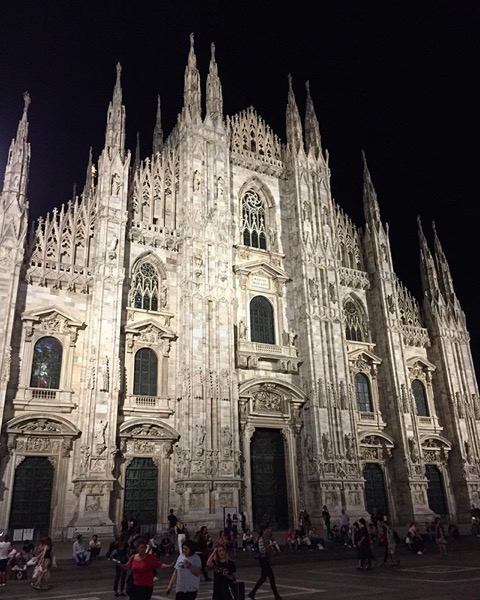 Piazza Duomo At Night, Milano, Italia via Instagram