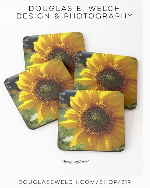 Let The Sun Shine In With These Spring Sunflower Coasters and More From Douglas E. Welch Design and Photography [For Sale]