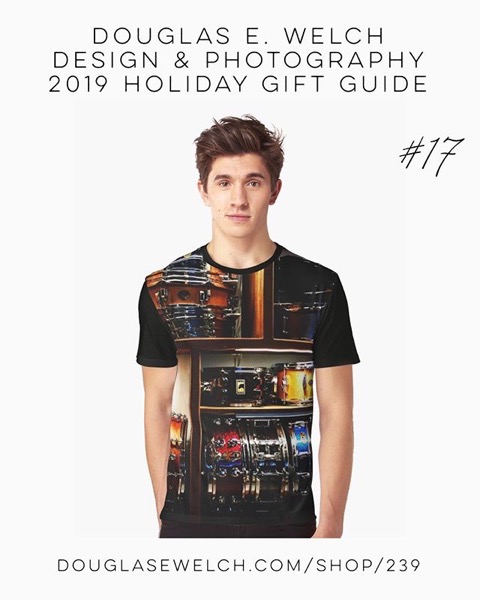 Holiday Gift Guide 2019 17: Pretty Snare Drums All In A Row Graphic T-Shirt and More! [For Sale]