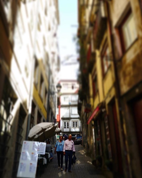 Strolling, sun and shadow, Porto, Portugal via Instagram