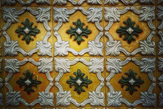 Decorative Ceramic Tile on Building Facade via Instagram