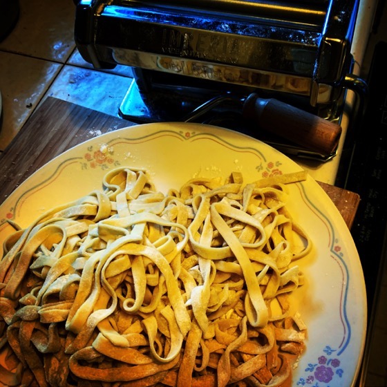 Homemade Tagliatelle For Dinner via Instagram